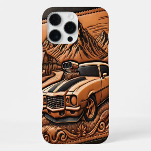 Coque iPhone 16 Pro Max Muscle Car dans un paysage onirique