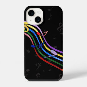 Coque Pour iPhone 14 Musique aux couleurs de l'arc-en-ciel