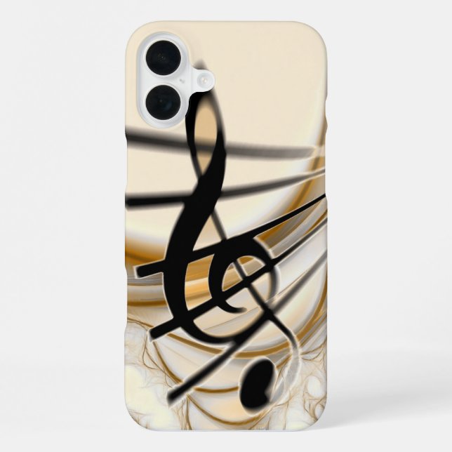 Coque iPhone Musique - clé de sol (Verso)