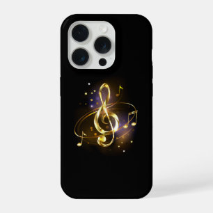 Coque iPhone 15 Pro Musique de clé de sol en or