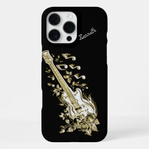 Coque iPhone 16 Pro Max Musique guitare rayonne Pure Brilliance