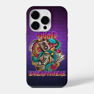 Coque Pour iPhone 14 Plus Musique partout graffiti