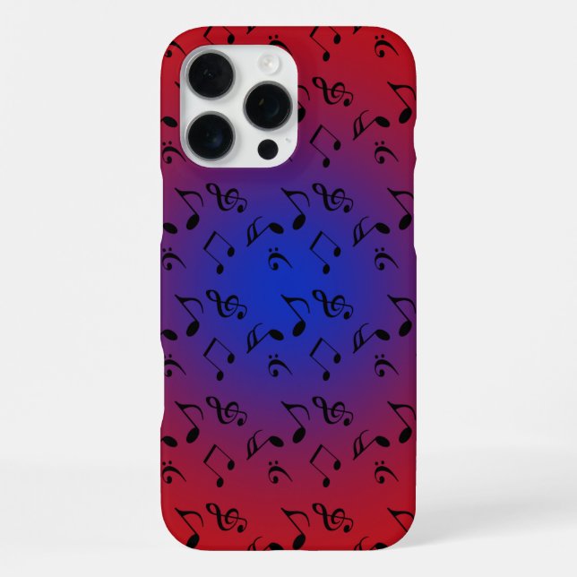 Coque iPhone musique rouge lune bleue (Verso)