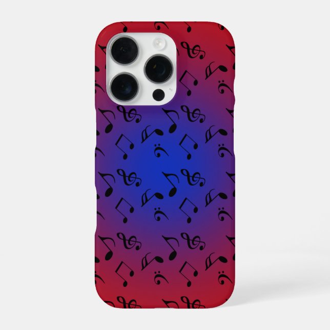 Coque iPhone musique rouge lune bleue (Verso)