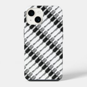 Coque Pour iPhone 14 Musique Vintage, Microphone Rétro Ancien Style