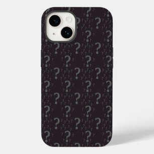 Coque Pour iPhone 14 Mystère question marque énigme puzzle gris