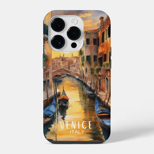 Coque iPhone Mystérieusement beau coucher de soleil à Venise (Verso)