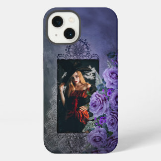 Etui iPhone 13 Mystérieux Custom Purple Gothique : Dentelle, Rose