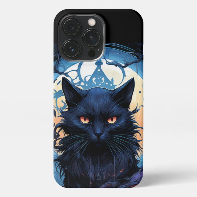 Coque iPhone Mystic Moonlit Feline (Verso)