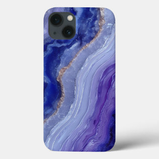 Coque iphone mystique à facettes tanzanites
