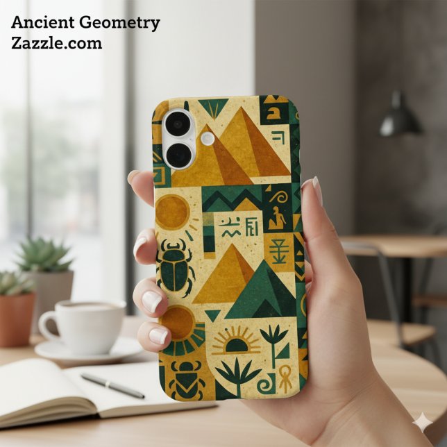 Coque iPhone Mystique de l'Égypte ancienne Patchwork Papyrus (Créateur téléchargé)
