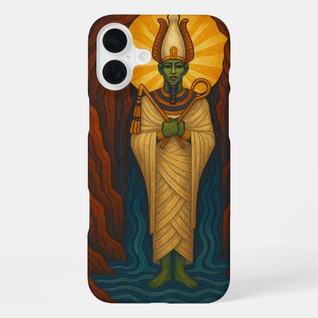 Coque iPhone Mystique Sacré d'Osiris Ancien en Or (Verso)
