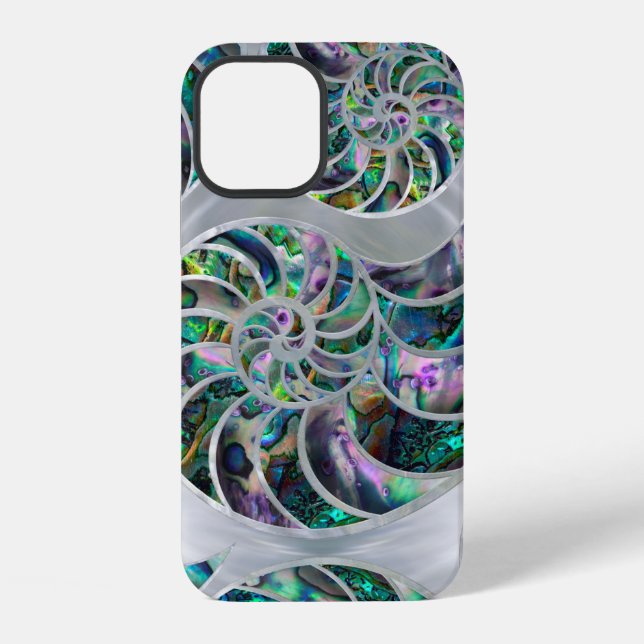 Coque iPhone Nacre et perle de nautile (Verso)