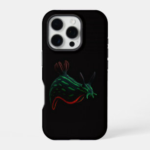 Coque iPhone 16 Pro Nacre noir Luxe iPhone 16 Pro, Limace de mer néon