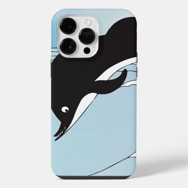 Coque iPhone Nager Avec Les Dauphins (Verso)