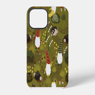 Coque iPhone 12 Nains de jardin : Flore et faune humoristiques.