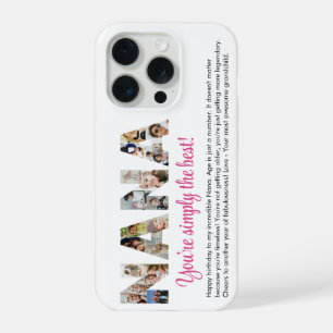 Coque iPhone 15 Pro Nana Photo Collecte Lettre Cutout Grand-mère Anniv