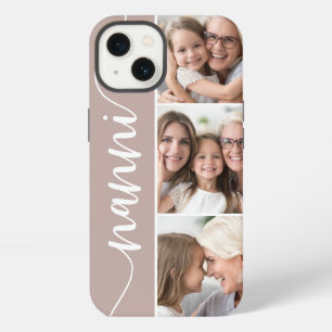 Etui iPhone 13 Nanni Script Grand-mère Photo Collage