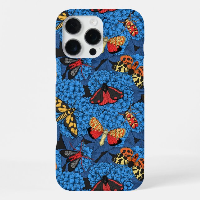 Coque iPhone Nappes phréatiques bleu hydrangée (Verso)