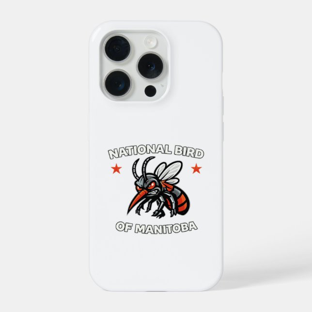 Coque iPhone National Bird of Manitoba Angry Mosquito Funny (Verso)
