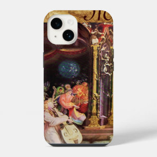 Coque Pour iPhone 14 NATIVITÉ AVEC LES ANGES - MAGIE DE NOËL monogramme