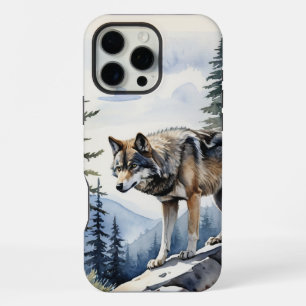 Coque iPhone 16 Pro Max Nature Sauvage Montagnes Loup Loups