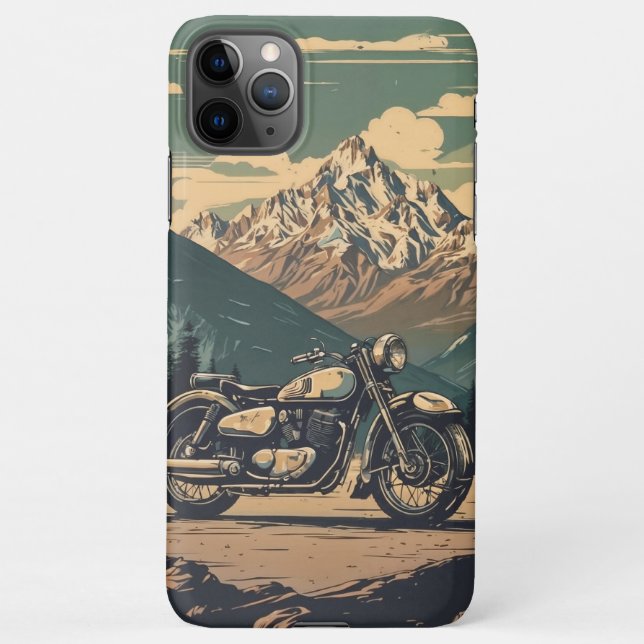 Coque iPhone Nature vintage et moto (Dos)