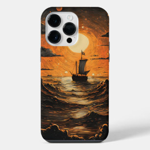 Coque Pour Pour iPhone 14 Pro Max Navire naviguant la nuit