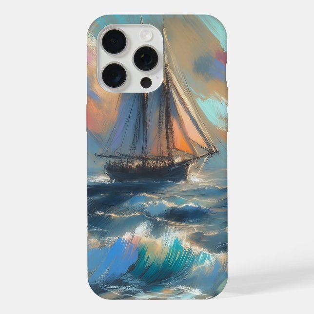 Coque iPhone Navire naviguant sur la mer (Verso)