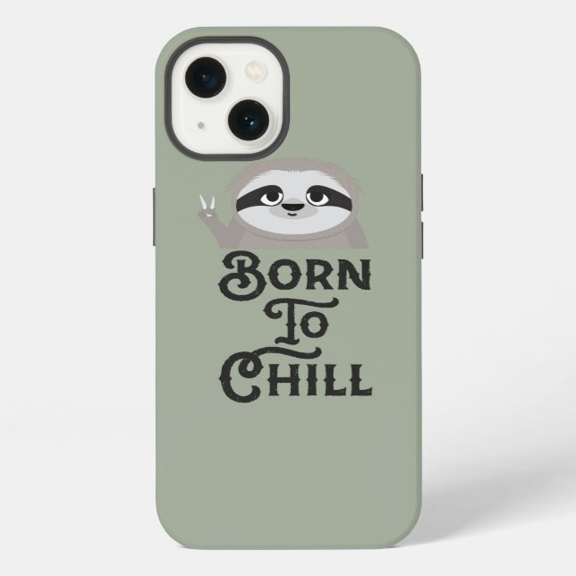 Coque iPhone Né à Chill Sloth Funny (Verso)