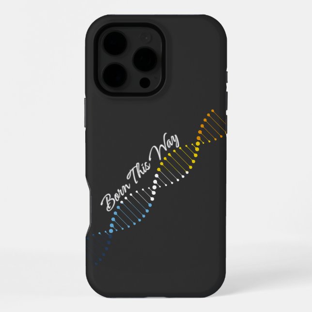 Coque iPhone Né ainsi - Fierté AroAce ADN  (Verso)