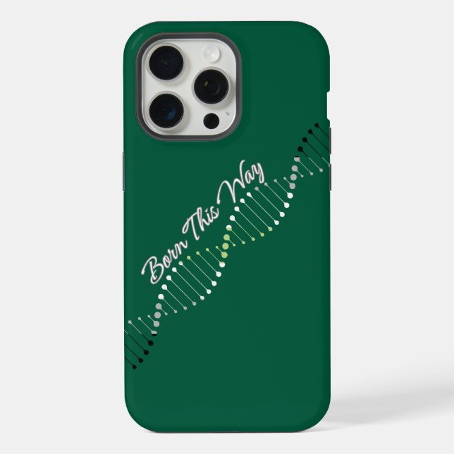 Coque iPhone Né de cette façon - Agender Pride ADN (Verso)