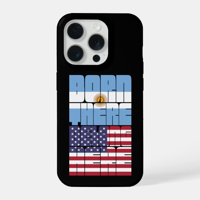 Coque iPhone Né en Argentine, Appartient à l'Amérique (Verso)