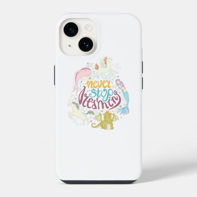 Coque iPhone Ne jamais cesser de rêver (Verso)