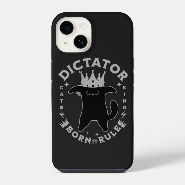 Coque iPhone Né pour gouverner | Conception drôle de chat (Verso)