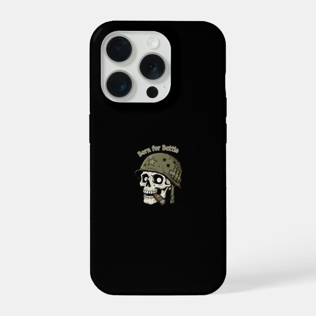 Coque iPhone Né pour le combat (Verso)