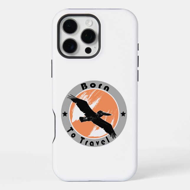 Coque iPhone Né pour voyager Étui Case-Mate pour iPhone (Verso)