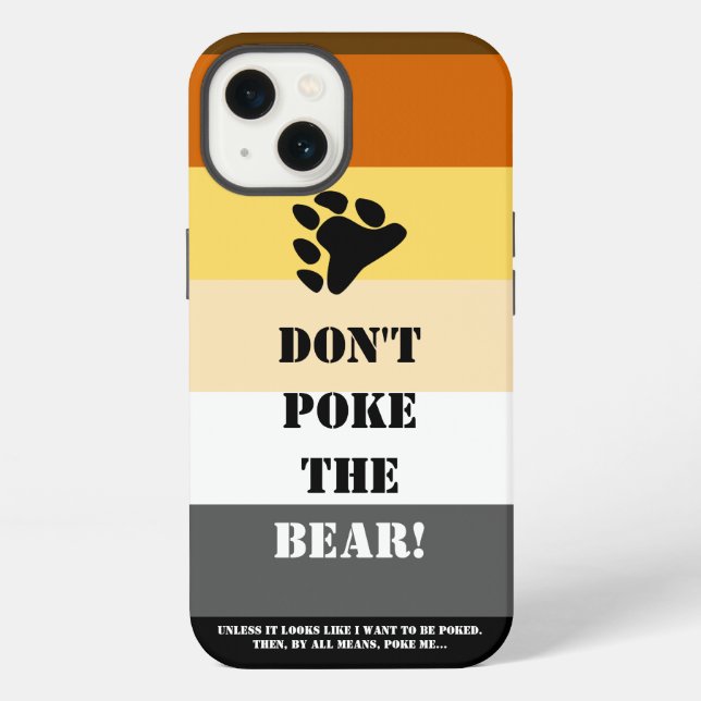 Coque iPhone Ne provoquez pas le nounours ! (Verso)