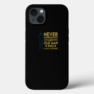 Etui iPhone 13 Ne sous-estimez jamais un vieil homme qui est auss