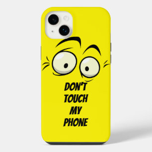 Ne touchez pas au téléphone Étui et peau jaune pou