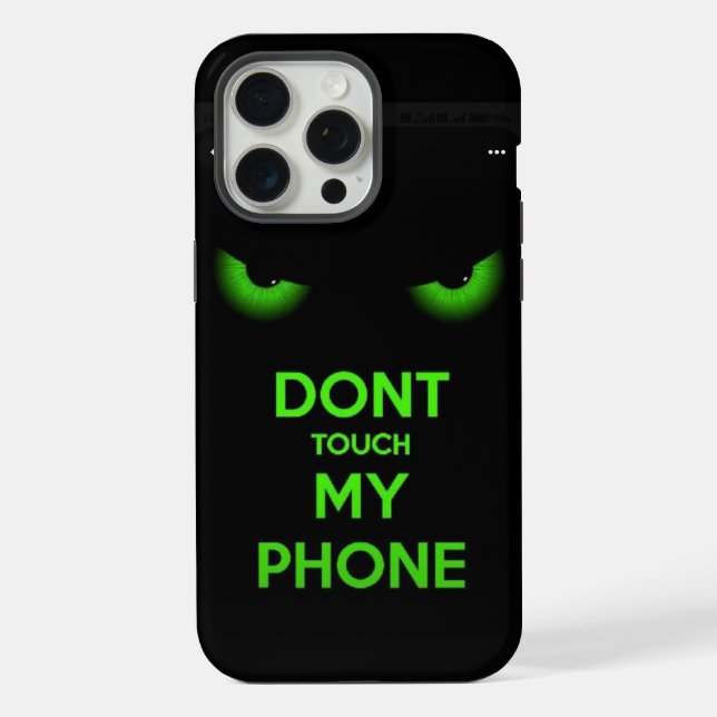 Coque iPhone Ne touchez pas mon téléphone (Verso)
