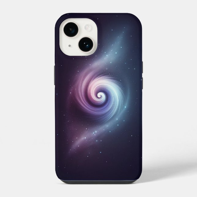 Coque iPhone Nébuleuse cosmique rêveuse spirale vortex abstrait (Verso)