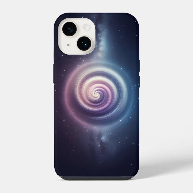 Coque iPhone Nébuleuse cosmique rêveuse Spirale Vortex Abstrait (Verso)