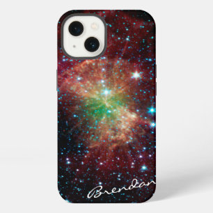 Etui iPhone 13 nébuleuse de la dumbbell nom personnalisé astronom