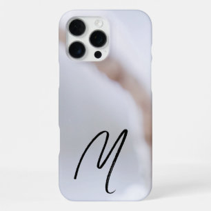 Coque iPhone 16 Pro Max Neige hivernale scintillante noire et blanche