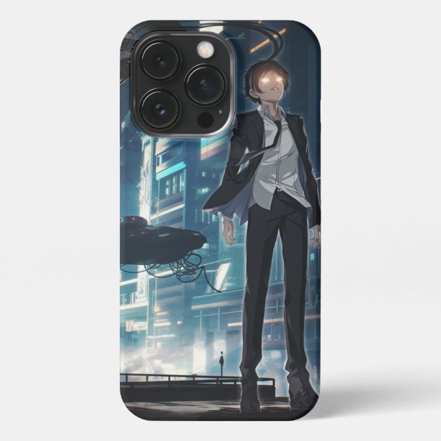 Coque iPhone Neon Dreams : La solitude des Cyberpunk (Verso)