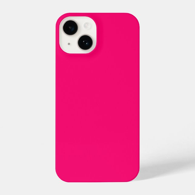 Coque iPhone Neon Pink iPhone 14 Coque - Personnalisé et élégan (Verso)