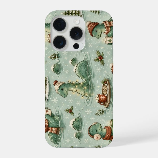 Coque iPhone Nessie de Noël Monstre du Loch Ness Confortable Cr (Verso)
