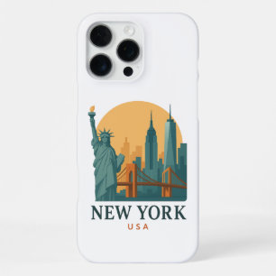 Coque iPhone 16 Pro Max New York City Minimaliste Voyage Vintage