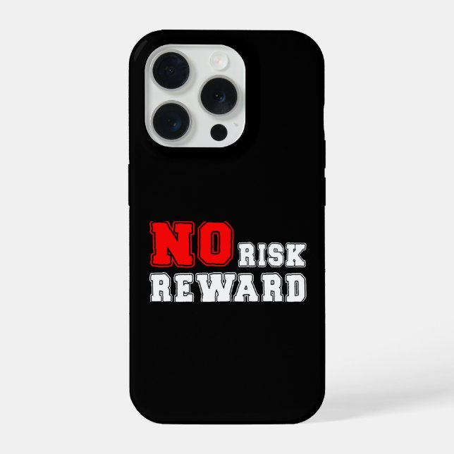 Coque iPhone No Risk No Reward Motivational Quote Design (Verso)